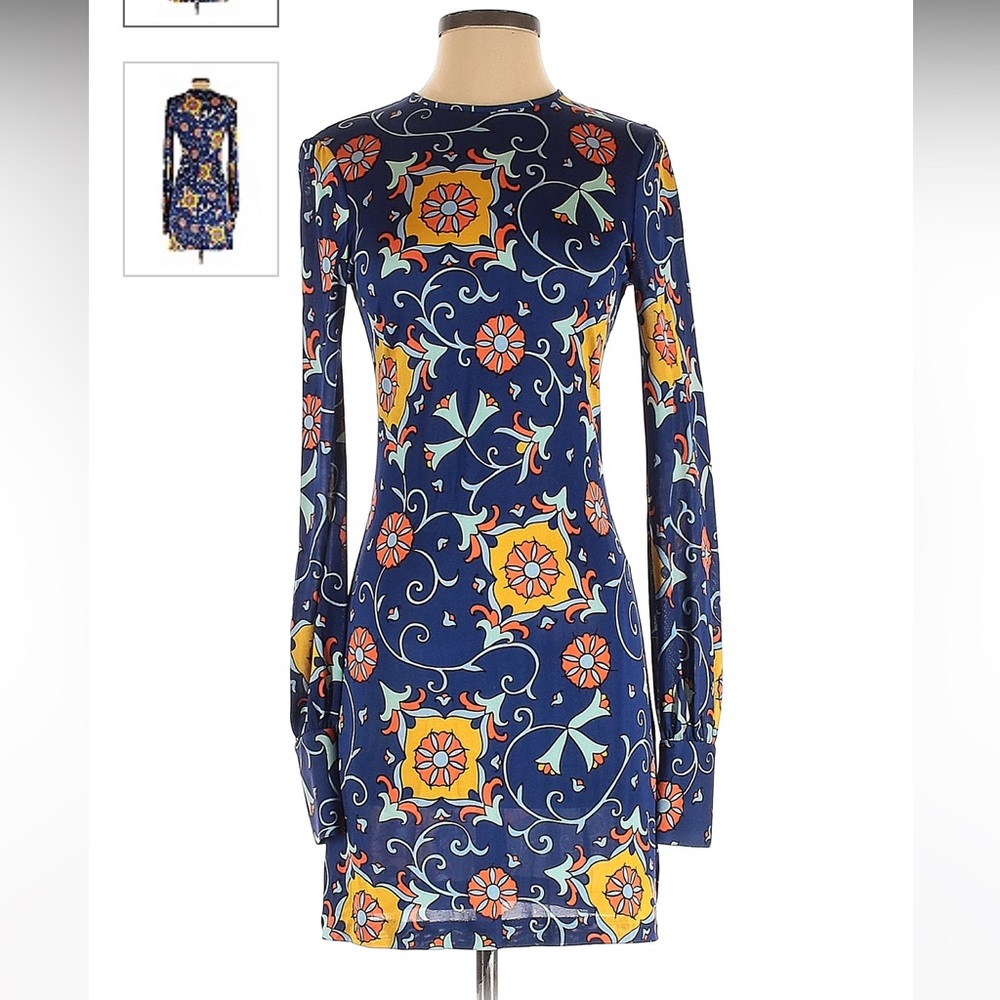Vintage Nieves Lavi Floral Bohemian Dress Size 6